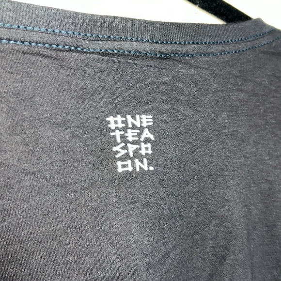 NWT One Teaspoon OT Logo Crew Neck Tee - Black Short Sleeve - Picture 4 of 7